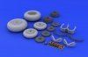 Eduard 648037 MiG-29 wheels 1/48 (Eduard, Academy)